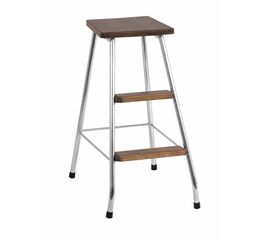 Стул-стремянка (хром/орех) | Интернет магазин мебели и декора LifeDekor