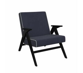Кресло "Вест" (Венге, ткань Verona Denim Blue, кант Verona Light Grey ) | Интернет магазин мебели и декора LifeDekor