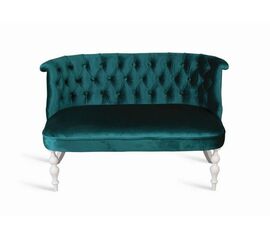 Диван Бархат (эмаль белая / 23 - изумрудный) | Интернет магазин мебели и декора LifeDekor