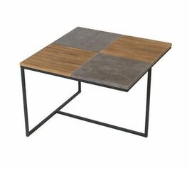 Стол журнальный "Фьюжн квадро" (Дуб американский/серый бетон) | Интернет магазин мебели и декора LifeDekor