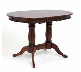 Стол овальный раздвижной Милорд (80х120х160) Темный орех + патина черная. | Интернет магазин мебели и декора LifeDekor