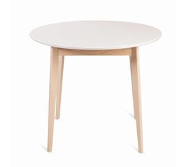 Стол Рэй-d900 круглый (беленый дуб / белая эмаль) | Интернет магазин мебели и декора LifeDekor