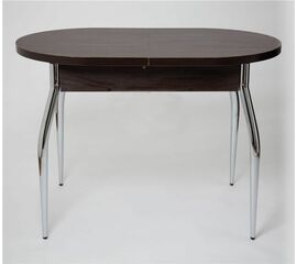 Стол обеденный овальный Универсальный (ЛДСП 32 мм/Венге/ноги хром Элегант) | Интернет магазин мебели и декора LifeDekor