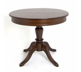 Стол обеденный круглый раздвижной Эгина-2 (Темный орех/шпон дуб) Тип 2 | Интернет магазин мебели и декора LifeDekor