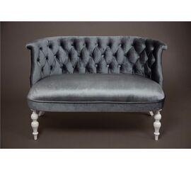 Диван Бархат (эмаль белая / 25 - грязно-голубой) | Интернет магазин мебели и декора LifeDekor