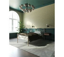 Кровать с изножьем "Глэдис" (90х200/ноги металл/цвет Бежевый) | Интернет магазин мебели и декора LifeDekor