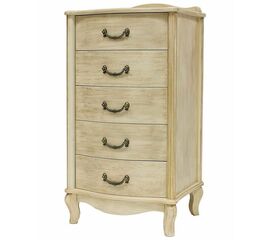 Комод "Джульетта" узкий 5 ящ. (дуб шампань/золотая патина) Вис | Интернет магазин мебели и декора LifeDekor