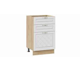 Шкаф напольный с тремя ящиками «Бьянка» | Интернет магазин мебели и декора LifeDekor