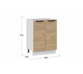 Шкаф напольный с двумя дверями «Детройт» | Интернет магазин мебели и декора LifeDekor