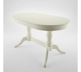 Стол обеденный овальный раздвижной Орфей-2 (Эмаль 11/Слоновая кость/шпон бук) | Интернет магазин мебели и декора LifeDekor