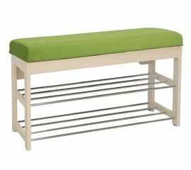 Банкетка "Грейс" (Дуб шампань, ткань Verona Apple Green) Вис | Интернет магазин мебели и декора LifeDekor