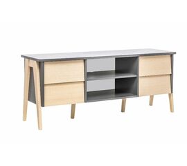 ТВ-тумба "Сканди" (Натуральное дерево/серый ясень) | Интернет магазин мебели и декора LifeDekor