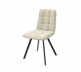 Стул ROM (Черный/Milk Lux b2) на металлокаркасе | Интернет магазин мебели и декора LifeDekor