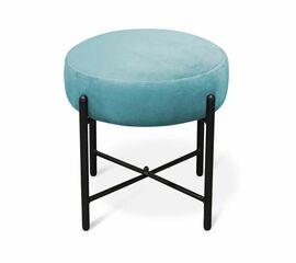 Банкетка В 4-SHT (ткань-металл/голубая пастель-черный муар) | Интернет магазин мебели и декора LifeDekor