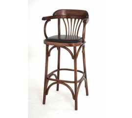 Стул барный 750 Венский мягкий (темный тон, экокожа коричневая) | Интернет магазин мебели и декора LifeDekor