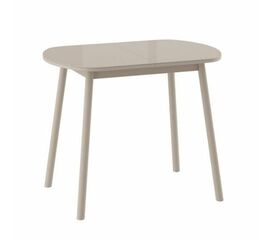 РАУНД стол раздвижной со стеклом 94(124)х64, Капучино/Капучино | Интернет магазин мебели и декора LifeDekor