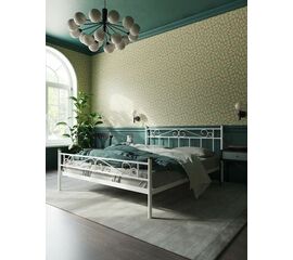 Кровать "Франческа" с изножьем (120х200/ноги металл/цвет Белый) | Интернет магазин мебели и декора LifeDekor