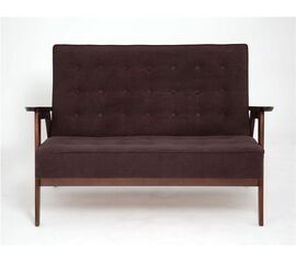 Диван двухместный РЕТРО (темный тон / RS32 - коричневый) | Интернет магазин мебели и декора LifeDekor