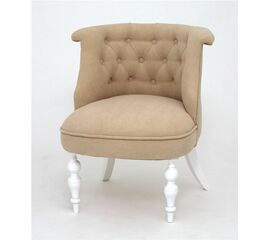 Кресло Бархат (эмаль белая / RS3 - бежевый) | Интернет магазин мебели и декора LifeDekor