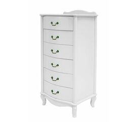 Комод "Джульетта" узкий 6 ящ. (молочный дуб) Вис | Интернет магазин мебели и декора LifeDekor