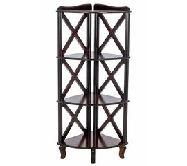 Этажерка-стеллаж угловая Джульетта-3 (орех) | Интернет магазин мебели и декора LifeDekor