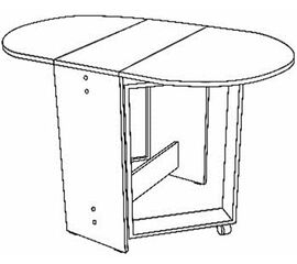 Стол Книжка (Дуб беленый) ЛДСП | Интернет магазин мебели и декора LifeDekor