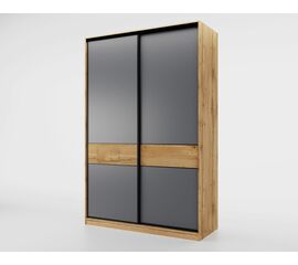 Шкаф-купе SLIM,125*60, Дуб вотан, Темно-серый | Интернет магазин мебели и декора LifeDekor