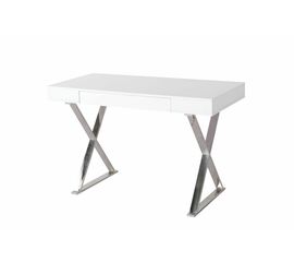 Стол-консоль Рокки MJ-001, 120х55х76 см, белый, серебро | Интернет магазин мебели и декора LifeDekor