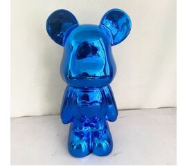 Статуэтка Lucky Bear (Bearbrick) IST-017, 28 см, синий глянцевый | Интернет магазин мебели и декора LifeDekor