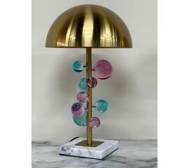 Лампа настольная MOLECULE с разноцветными шарами, 30х51 см, золото | Интернет магазин мебели и декора LifeDekor