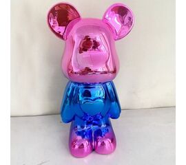 Статуэтка Lucky Bear (Bearbrick) IST-013, 28 см, розово-голубой глянцевый | Интернет магазин мебели и декора LifeDekor