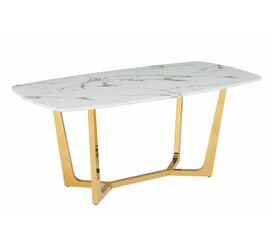 Стол обеденный Ланс DT-2852, 140х80х75 см, белый мрамор | Интернет магазин мебели и декора LifeDekor