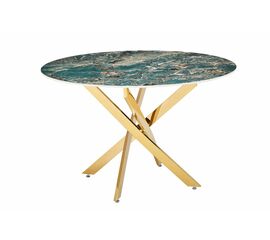 Стол обеденный Элис DT-2850.1, 120х120х75 см, малахитовый | Интернет магазин мебели и декора LifeDekor