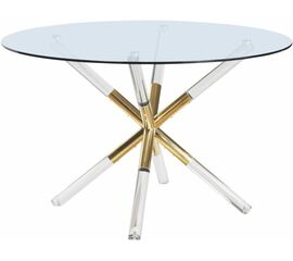 Стол обеденный Брайт MH-08DT, 110x110 см, прозрачный | Интернет магазин мебели и декора LifeDekor