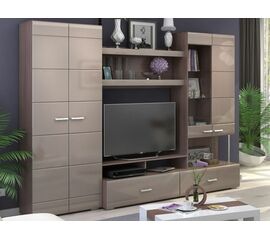 Стенка «Вегас», Кофе с молоком/шимо темный | Интернет магазин мебели и декора LifeDekor