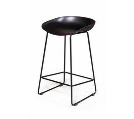 Стул полубарный Leo пластик черный | Интернет магазин мебели и декора LifeDekor
