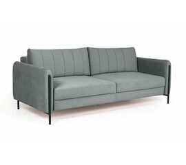 Barcelona диван-кровать трехместный прямой, велюр серый | Интернет магазин мебели и декора LifeDekor
