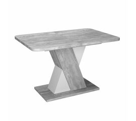 Стол раскладной Bruno (120+40) цемент светлый/белый бриллиант | Интернет магазин мебели и декора LifeDekor