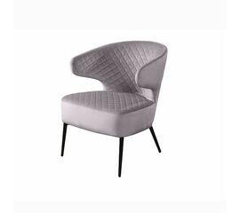Кресло Richard ромб, бархат светло-серый 26 | Интернет магазин мебели и декора LifeDekor