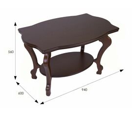 Стол журнальный Берже 1 темно-коричневый | Интернет магазин мебели и декора LifeDekor