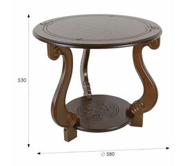 Стол журнальный Грация (М) темно-коричневый | Интернет магазин мебели и декора LifeDekor