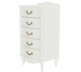 Комод Джульетта узкий 5 ящ., молочный дуб Л | Интернет магазин мебели и декора LifeDekor