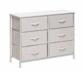 Комод "Линкс" 6 ящиков (каркас Белый / ящики Белый) | Интернет магазин мебели и декора LifeDekor