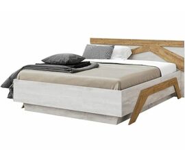 Кровать «Скандинавия 1600» КМК 0905.1, Бетон пайн светлый/Дуб Наварра | Интернет магазин мебели и декора LifeDekor