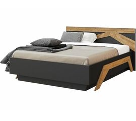 Кровать «Скандинавия 1600» КМК 0905.1, Антрацит/Дуб Наварра | Интернет магазин мебели и декора LifeDekor