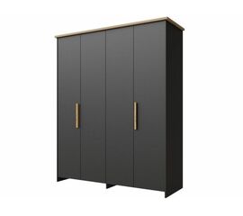 Шкаф «Скандинавия 4Д» КМК 0905.8, Антрацит/ Дуб Наварра | Интернет магазин мебели и декора LifeDekor