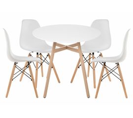 Обеденная группа Гуанора 90 white / wood | Интернет магазин мебели и декора LifeDekor