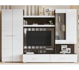 Стенка «Вегас», Белый глянец/венге | Интернет магазин мебели и декора LifeDekor