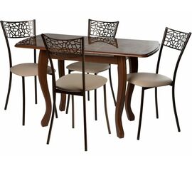 Обеденная группа (Стол Альба мини и 4 стула Кемпер), мореная береза | Интернет магазин мебели и декора LifeDekor