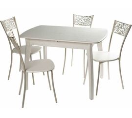 Обеденная группа (Стол Верона и 4 стула Эрго), МДФ патина 27 | Интернет магазин мебели и декора LifeDekor